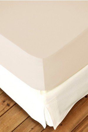 FITTED SHEET FINEJERSEY COTTON BEIGE SAND 0071
